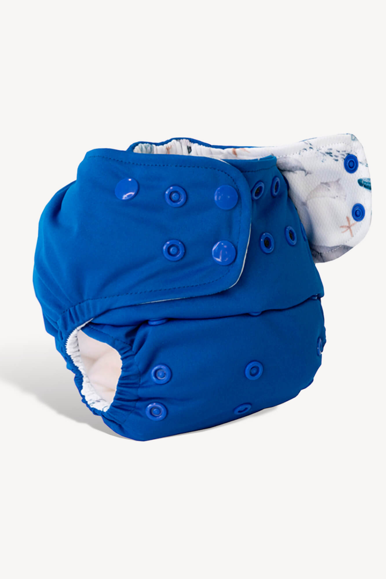 All-In-One Cloth Diaper - Peekaboo Blue Whale