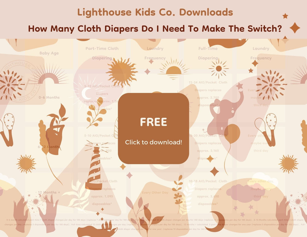 Free Downloadable Guide: How Many Cloth Diapers Do I Need To Make The Switch? - Cloth Diapers - Lighthouse Kids