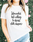 Introverted But Willing To Discuss Cloth Diapers Short-Sleeve Unisex T-Shirt - Cloth Diapers - Lighthouse Kids