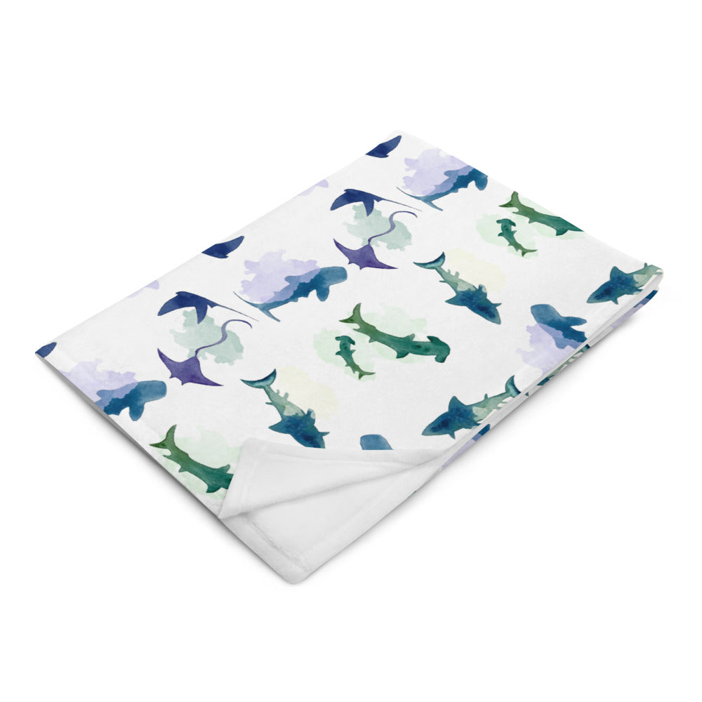 Shark Week Silky Soft Throw Blanket - Cloth Diapers - Lighthouse Kids